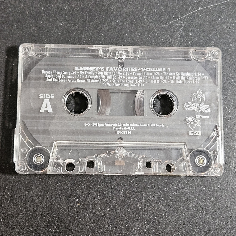 Barney's Favorites Vol. 1 Children's Cassette Tape